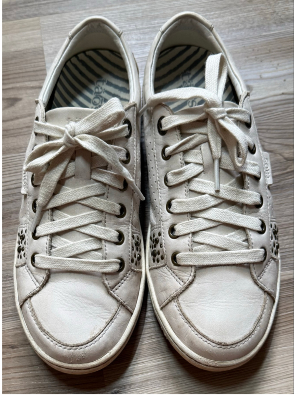 Women's Taos Freedom White Leather Sneakers